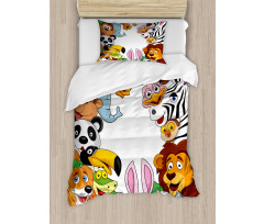 Tropical Jungle Animals Duvet Cover Set