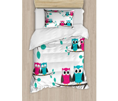 Couples of Owls on Tree Duvet Cover Set