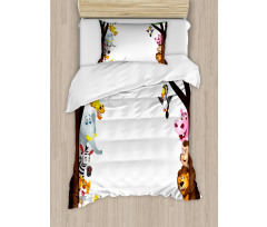 Trees Friendly Jungle Duvet Cover Set