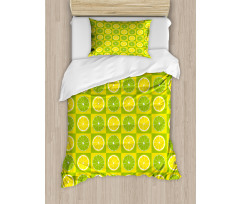 Lemon Lime Pop Art Duvet Cover Set