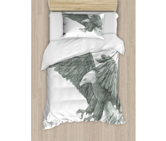 Monochrome Drawing Style Duvet Cover Set