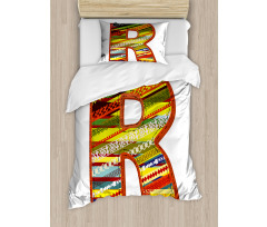 R Aztec Tribal Duvet Cover Set