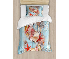 S Seashells Nautical Duvet Cover Set