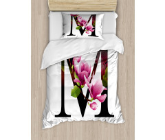 M with Magnolia Floral Duvet Cover Set