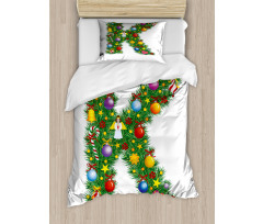 Tree Font Xmas Duvet Cover Set