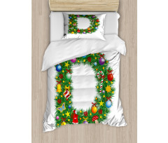 Happy Christmas Pine Duvet Cover Set