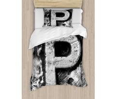 Baroque Style Initials Duvet Cover Set