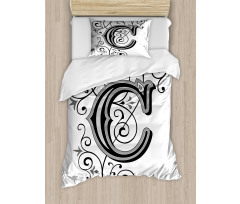 Gothic Vintage Capital Duvet Cover Set