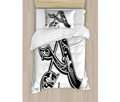 Soft Curved Lines Duvet Cover Set