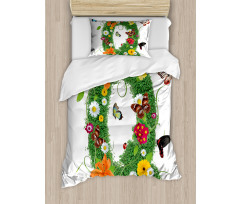 Summer Alphabet Herbs Duvet Cover Set