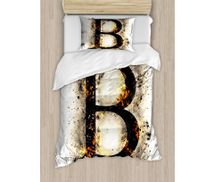 Language in Flames Duvet Cover Set