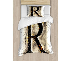 Gothic Baroque Writing Duvet Cover Set