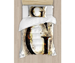 Blaze Alphabet Burnt Duvet Cover Set