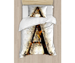 Fiery First Letter Duvet Cover Set