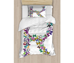 Butterfly Composition Duvet Cover Set