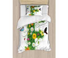 Animals and Flowers F Duvet Cover Set