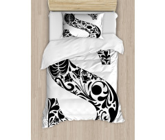 Floral Monochrome S Duvet Cover Set