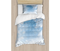 Snow Falling New York Duvet Cover Set