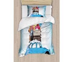 Traveling Theme Holiday Duvet Cover Set