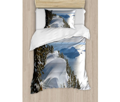 Pacific Ocean Mountains Duvet Cover Set