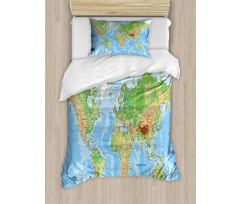 Topographic Education Duvet Cover Set