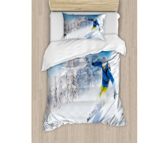 Skiing Extreme Sports Duvet Cover Set