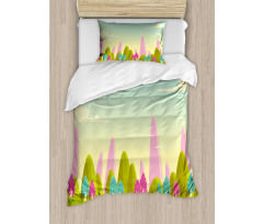 Fantasy Cartoon Illustration Duvet Cover Set