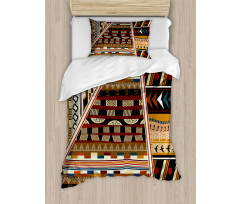 Geometrical Folkloric Duvet Cover Set