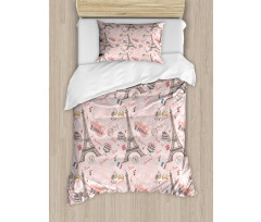 Croissant Macaroon Muffin Duvet Cover Set