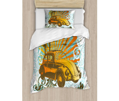 Summer Season Design Car Duvet Cover Set