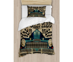 Traditional Old Race Car Duvet Cover Set