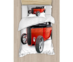 Nostalgic American Wheels Duvet Cover Set