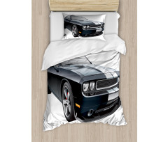 Black Modern Ride Design Duvet Cover Set