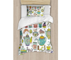 Coffee and Dessert Duvet Cover Set