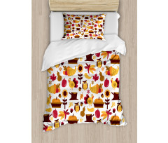 Fall Composition Duvet Cover Set