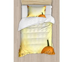 Mushrooms Pumpkins Duvet Cover Set