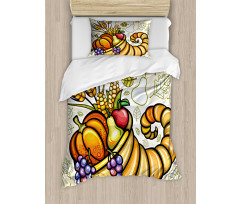 Cornucopia Theme Food Duvet Cover Set