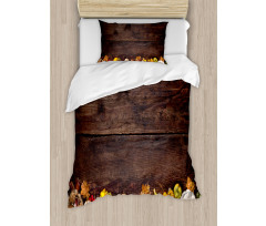 Wooden Table Foods Duvet Cover Set