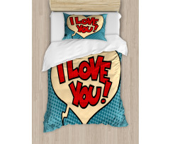 Pop Art Style Comic Duvet Cover Set