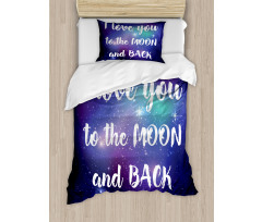 Outer Space Phrase Duvet Cover Set