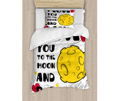 Romance on the Moon Duvet Cover Set