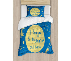 Comet Astronomy Star Duvet Cover Set