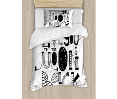 Modern Graphic Love Duvet Cover Set