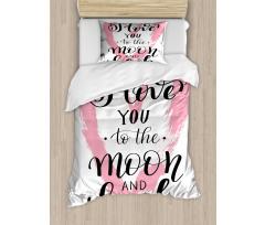 Watercolor Heart Duvet Cover Set