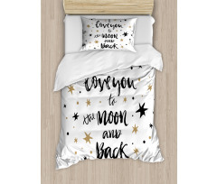 Words Stars Modern Duvet Cover Set