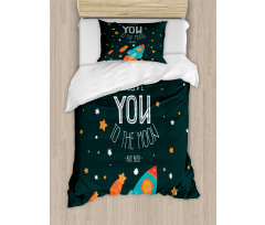 Rocket Cosmic Love Duvet Cover Set