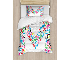 Notes Music Capital M Duvet Cover Set