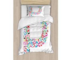 Music Notes Uppercase Duvet Cover Set