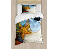 Tropical Beach Seashell Duvet Cover Set