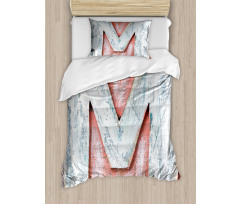 Old Wood Patterned M Duvet Cover Set